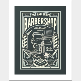 Cut & Shave Barbershop Posters and Art